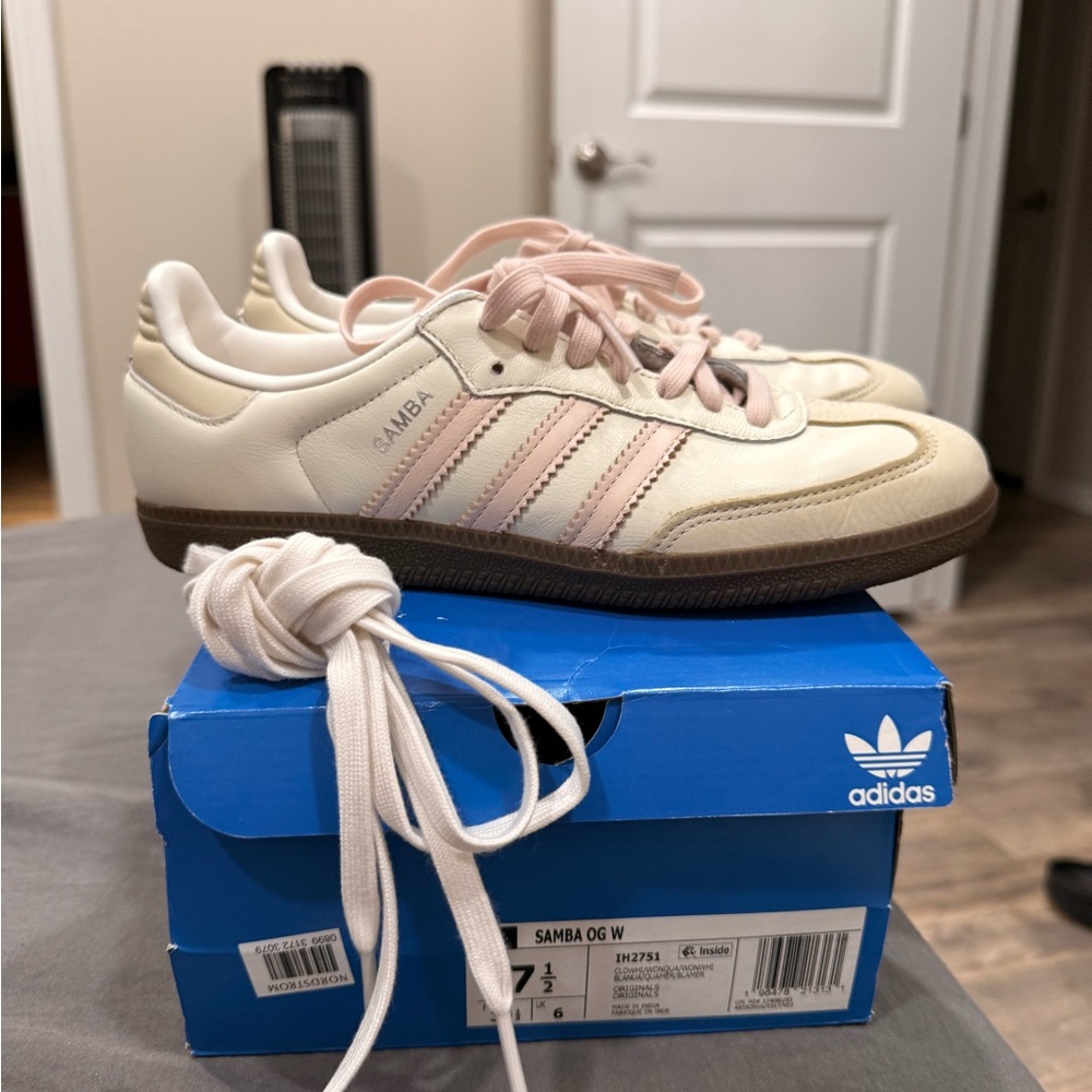 Adidas Samba OG Cream and Pink Sneakers